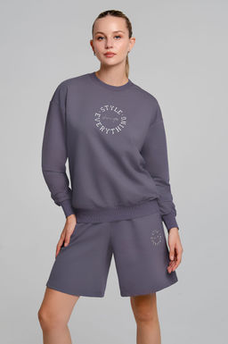 Арт. 5342 Костюм женский с шортами 42-50 (5 шт) Цвет:верх- темно-серый, низ- темно-серый - Калинка фото 8