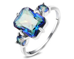 Кольцо, мистик кварц синий, Арте