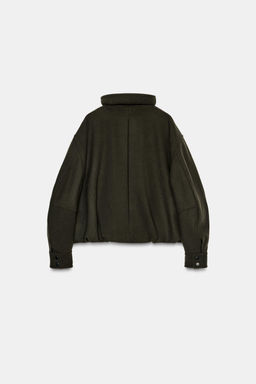 MINIMAL WOOL BOMBER JACKET ZW COLLECTION