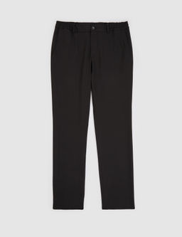 Siyah Slim Fit Beli Lastikli Pantolon