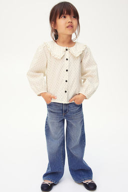 Blusa de algodon con cuello