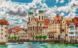 Кристальная (алмазная) мозаика ФРЕЯ ALVR-332 Улицы Люцерна 40 х 25 см