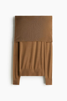 Top off-the-shoulder de lana