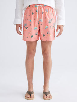 K?sa Boy Desenli Erkek Deniz ?ortu