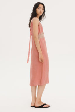 VESTIDO LENCERO ENCAJE WILLY CHAVARRIA X ZARA / Rosado