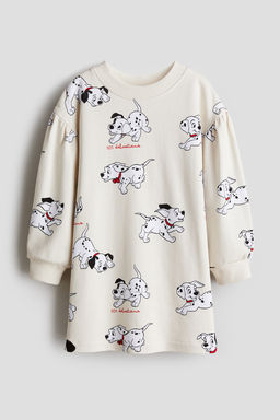 Vestido sudadera con estampado