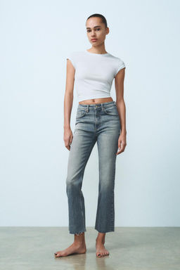 TRF CROPPED FLARE HIGH-WAIST JEANS - Zara фото 22