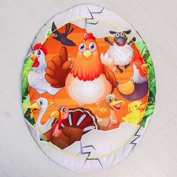 Развивающий коврик с дугами Домашние животные, 80x65 см, Крошка Я 5  фото 2