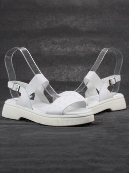 08-PEL211-1 WHITE Босоножки женские (натуральная кожа) - Фабричный китай фото 11