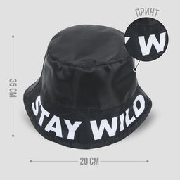 Панама Stay wild, цвет чёрный, 56-58 рр. - Overhat фото 13