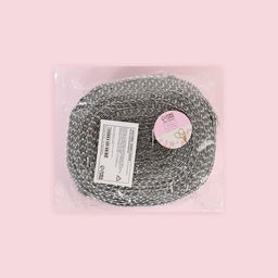 Лента с имитацией страз, 6 см, 9±1 м, цвет серебряный