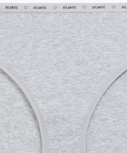ATLANTIC 3CLP-010 Трусы спорт с высокой посадкой Sport High Leg - набор (3 шт.) белый + светло-серый меланж + светло-розовый  фото 5