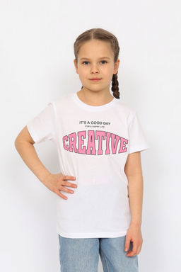 CRB wear/ HSJG 63847-20 Футболка для девочки,белый/Ex.Cherubino
