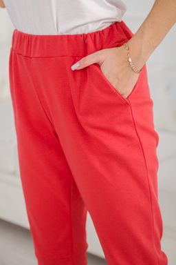 Бриджи женские из интерлока на манжете терракот - Амадэль фото 8