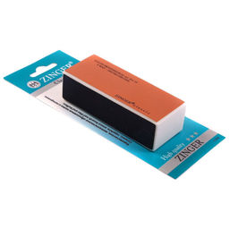 Zinger Бафик для шлифовки ногтей 4-х сторонний / Classic BA-10, 180/240/1200/3000 грит, разноцветный
