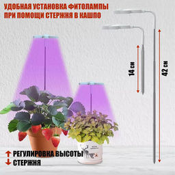 Фитосветильник для растений и рассады "Bee" 15*12*42см 24LED USB CY-BEE02