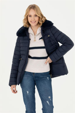 Женское темно-синее пальто Неожиданная скидка в корзине