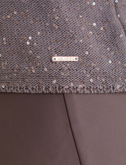 Джемпер из хлопковой пряжи с пайетками - Vilatte фото 6