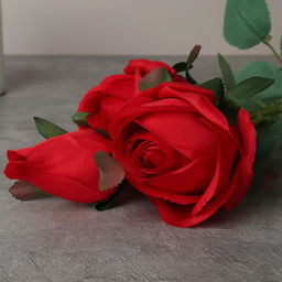Цветок искусственный Роза букет 62 см 3 головы / HJY-3 /уп 2/400/ - Галеонтрейд фото 5
