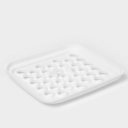 Пельменница IDEA, 35 ячеек, d=2.5 см, 25.5×28×2.9 см, пластик, белый