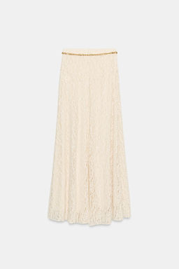 MIDI SKIRT WITH CHAIN BELT - Zara фото 6