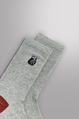 CALCETINES RIB BORDADOS PACK 2 / Gris vigor? - Zara фото 3