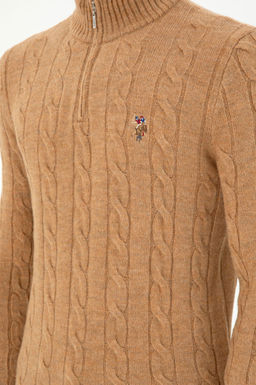 Мужской светло-коричневый меланжевый свитер Неожиданная скидка в корзине - U.s. polo assn фото 7