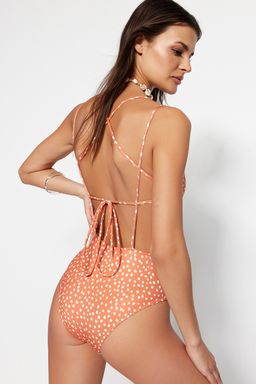 Puantiyeli V Yaka S?rt Dekolteli Normal Paca Mayo TBESS23MA00072