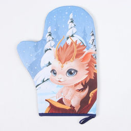 Варежка-прихватка Этель Веселья и радости 20х28 см, 100% хл, ватин 250 г/м2  фото 2