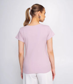 Футболка #ОКТ075003, пудровый