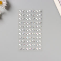 Наклейка - стразы Бабочки, перламутровая, 15?9 см