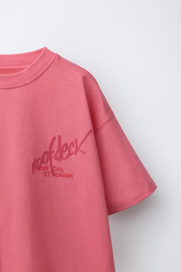 CAMISETA ESTAMPADO GRAFFITI / Rosa / Blanco - Zara фото 4