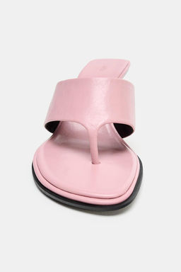 LIMITED EDITION LEATHER HIGH-HEEL SANDALS - Zara фото 5