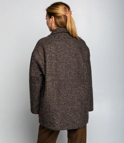 Полупальто #КТ1813 (5), коричневый - Dommod фото 3