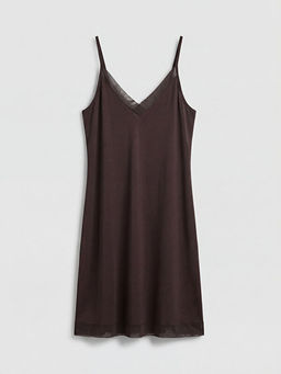 V Yaka ?p Ask?l? Kad?n Fantezi Gecelik