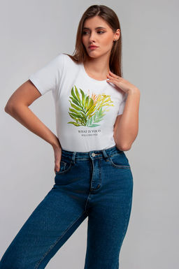 Арт. 3750 Футболка женская 42-50 (5 шт) Цвет:белый