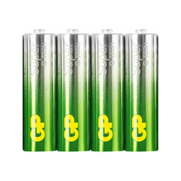 Батарейка алкалиновая GP Super, AA, LR6-4S, 1.5 В, спайка, 4 шт.