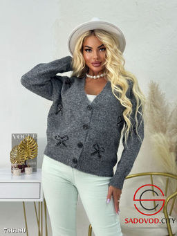 Кардиган укороченный на пуговицах - Bruno фото 4