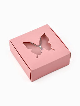 Цена за 5 шт. Коробка под бижутерию с окном Бабочка, 7.5?7.5?3 см