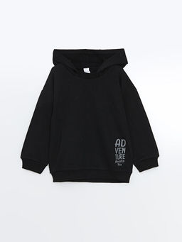 Kap??onlu Erkek Bebek Sweatshirt ve E?ofman Alt 2li Tak?m