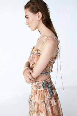 Crop top en mezcla de lino - H&m фото 6