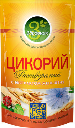 Здравник. Цикорий с женьшенем 85 гр. мягкая упаковка
