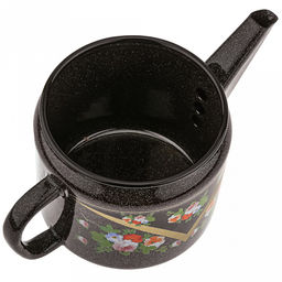 Красава Чайник эмалированный 1л, д12см, h10,2см, металлическая крышка, металлическая фиксированная ручка (Россия) - Домашняя мода фото 5
