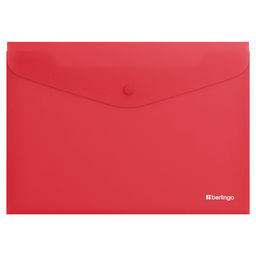 Цена за 2 шт. Папка с кнопкой А4 Berlingo "Soft Touch" коралловая (EFb_A4982) 200 мкм