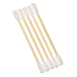 Ватные палочки, пакет 100 шт., наконечник - спираль, хлопок/бамбук(стик)