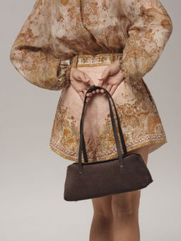 Сумка багет Raduy DBR 31127 коричневый шоколад  фото 2