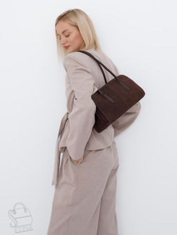 Сумка женская кожаная 8008-1SMS coffee Velina Fabbiano-Safenta