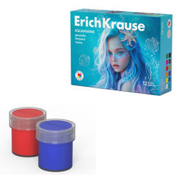 Гуашь ErichKrause "Aquamarine" 12цв. 20мл. (65191)