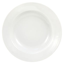 Тарелка глубокая фарфоровая д200мм, 250мл, h40мм, белье, гладкий край (Россия)