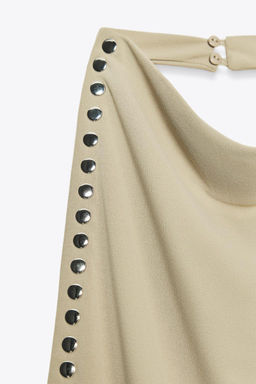 STUDDED HALTER DRESS - Zara фото 5